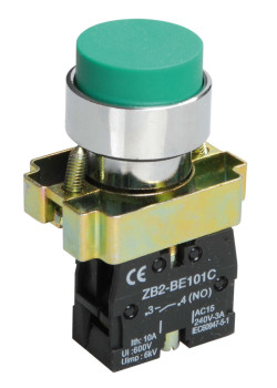 Кнопка управления LAY5-BL31 без подсветки зеленая 1NO IEK