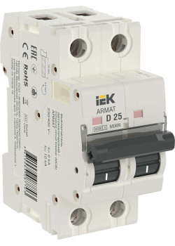 ARMAT Автоматический выключатель M06N 2P D 25А IEK