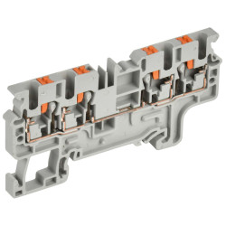 ARMAFIX Клемма пружин. Push-in CP-MC 4 вывода 2,5мм2 серая IEK