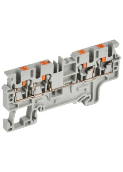 ARMAFIX Клемма пружин. Push-in CP-MC 4 вывода 2,5мм2 серая IEK