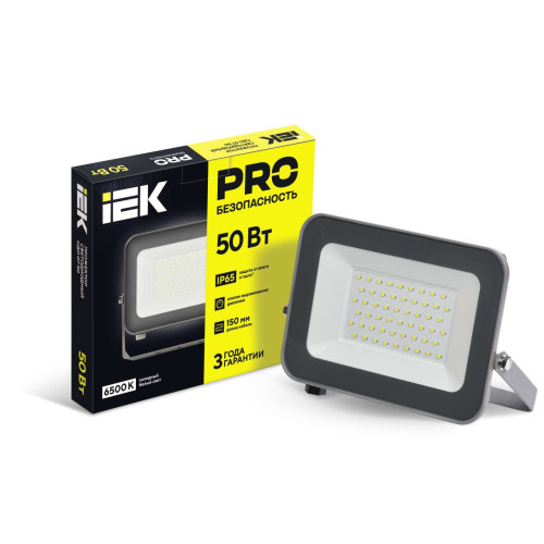 Прожектор светодиодный СДО 07-50 IP65 серый IEK Прожектор светодиодный СДО 07-50 IP65 серый IEK