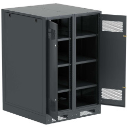 ITK LINEA B Шкаф (пустой) 1350х900х950мм двустворчатая металлическая дверь черный
