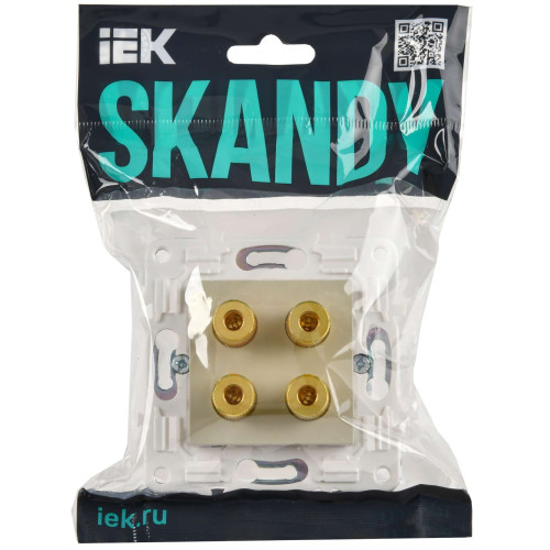 SKANDY Аудиорозетка 4-местная SK-A01B бежевый IEK