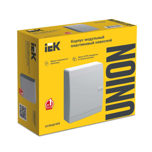 UNION Compact Корпус пластиковый ЩРН-П-18 IP41 белая дверь IEK