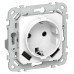 FLITE Розетка 1-местная с заземлением с защитными шторками 16А с USB A+A 3,1А безвинтовое крепление РСЮша11-1-ФлБ белый IEK
