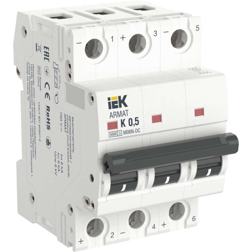 ARMAT Автоматический выключатель M06N-DC 3P K 0,5А IEK