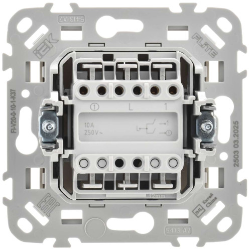 FLITE Выключатель 2-клавишный 10А ВС12-1-0-ФлШ шампань IEK