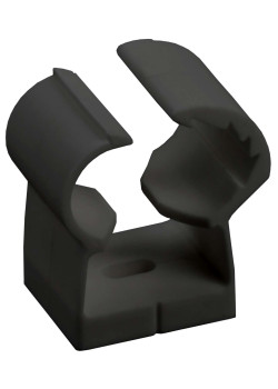 Клипса с фиксатором для гладких труб d=26-32мм черная (18шт/упак) IEK