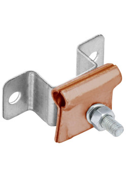 Держатель-зажим соединительный круглого проводника 6-12мм опорный L=30-40мм медь IEK