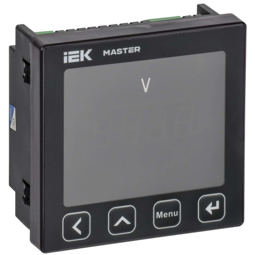 Вольтметр цифровой щитовой однофазный RS-485 96х96 LED MASTER IEK