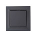 BRITE Выключатель 1-клавишный 10А в сборе ВСР10-1-0-БрГ графит IEK