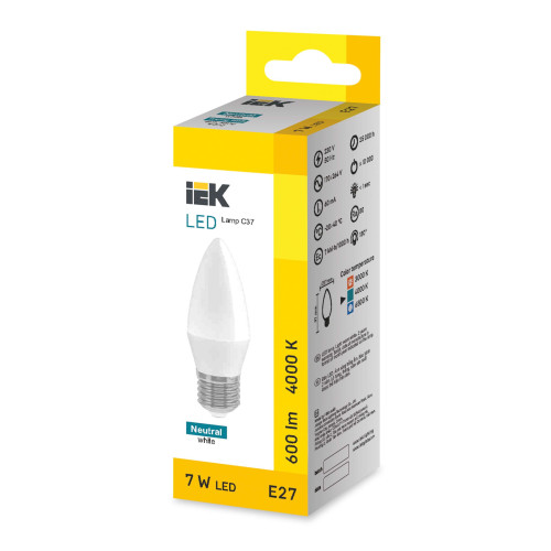 LED Candle C37 7W 4000K E27 IEK