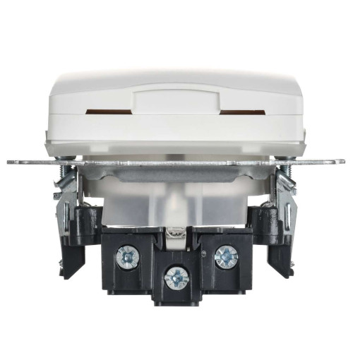 BRITE Розетка 1-местная с заземлением с защитными шторками и крышкой 16А IP44 РСбш10-3-44-БрАБ арктический белый IEK