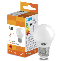 LED Globe G45 400lm 3000K E27 IEK